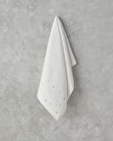 English Home Moonstar Pamuklu Nakışlı Yüz Havlusu 50x80 cm Ekru