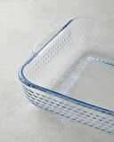 English Home Bake&Serve Cam 2’li Kare Fırın Kabı 27x30-21x23 cm Şeffaf