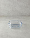 English Home Bake&Serve Cam Kapaklı Kare Izgaralı Fırın Kabı 24 X 21,2 cm Şeffaf