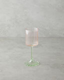 Glimmer Cam 2'li Kadeh 250 ml Pembe - Yeşil