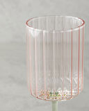 Glimmer Cam 2'li Kadeh 250 ml Pembe - Yeşil
