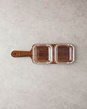 Artistry Akasya-Cam 3 Parça Sunumluk 36x11x6 Cm Kahve