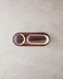 Symphony Akasya-Cam 3 Parça Sunumluk 30x11x6 Cm Kahve