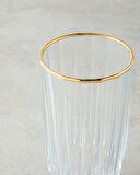English Home Mirage Cam 3'lü Bardak 315 Ml Şeffaf-Gold