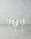 English Home Mirage Cam 3'lü Kadeh 300 ml Şeffaf-Gold