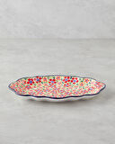 Botanic Stoneware Kayık Tabak 35 cm Renkli