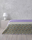 Fiore Viola Çift Kişilik Çok Amaçlı Örtü 200x220 cm Mor