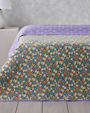 Fiore Viola King Size Çok Amaçlı Örtü 240x220 cm Mor