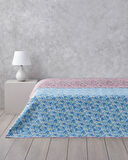 Floral Twilight Çift Kişilik Çok Amaçlı Örtü 200x220 cm Mavi