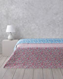 Floral Twilight Çift Kişilik Çok Amaçlı Örtü 200x220 cm Mavi