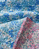 Floral Twilight Çift Kişilik Çok Amaçlı Örtü 200x220 cm Mavi