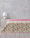Blossom Bouquet Tek Kişilik Çok Amaçlı Örtü 160x220 cm Pembe