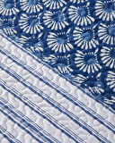 Aquatic Flowers King Size Çok Amaçlı Örtü 240x220 cm Lacivert