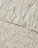 Dainty Bloom Kesmeli Çift Kişilik Yatak Örtüsü Takımı 200x220 cm Sarı