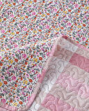Blushing Blooms Çok Amaçlı Çift Kişilik Yatak Örtüsü Takımı 200x220 cm Pembe