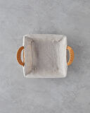 English Home Pastoral Plastik Rattan Ekmek Sepeti 30x23x11,5 Cm Bej