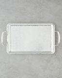 Glamour Metal Tepsi 34,5x22 Cm Silver