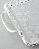 Glamour Metal Tepsi 34,5x22 Cm Silver