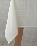 English Home Strides Pamuk Masa Örtüsü 140x200 cm Krem