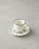 English Home Petally Bone Porselen 4 Parça 2 Kişilik Kahve Fincan Takımı 90 ml Mavi-yeşil