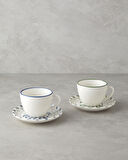 English Home Petally Bone Porselen 4 Parça 2 Kişilik Fincan Takımı 220 ml Mavi-yeşil
