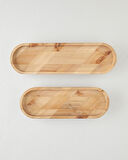 Lema Dekoratif Tepsi 51x14,8x5,5 cm Kahverengi