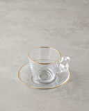 English Home Aria Cam 4 Parça 2 Kişilik Çay Fincanı Takımı 195 ml Gold