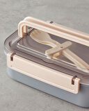 English Home Riley Paslanmaz Çelik 7 Parça Lunch Box 800 ml Gri