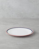 Fanciful Bone Porselen Servis Tabağı 25 cm Lacivert-Kırmızı