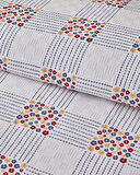 Daisy Plaid Baskılı Pamuklu King Size Pike 240x220 cm Mavi