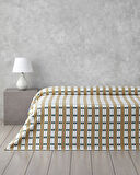 Summer Plaid Baskılı Pamuklu King Size Pike 240x220 cm Yeşil