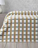 Summer Plaid Baskılı Pamuklu King Size Pike 240x220 cm Yeşil