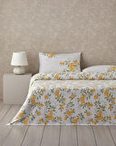 Amalfi Breeze Baskılı Çift Kişilik Pike Takımı 200x220 cm Sarı
