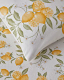 Amalfi Breeze Baskılı Çift Kişilik Pike Takımı 200x220 cm Sarı