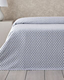Pure Leaves Ecosoft Tek Kişilik Pike 150x220 cm Mavi