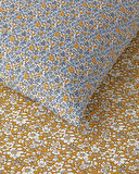 Spring Petal Baskılı Çift Kişilik Pike Takımı 200x220 cm Sarı