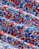 Flower Blast Baskılı Pamuklu Çift Kişilik Pike 200x220 cm Mavi