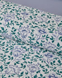 Gentle Flower Pamuk Tek Kişilik Nevresim Takımı 160x220 cm Yeşil-Mavi