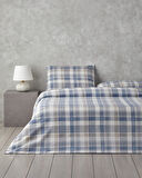 Fresh Tartan Kolay Ütülenir Tek Kişilik Nevresim Takımı 160x220 cm Mavi