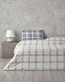 Fresh Tartan Kolay Ütülenir Tek Kişilik Nevresim Takımı 160x220 cm Mavi