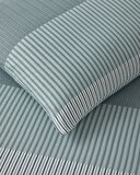 Modern Strip Kolay Ütülenir Çift Kişilik Nevresim Takımı 200x220 cm Yeşil