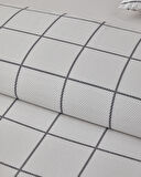 Plaid Wave Kolay Ütülenir Çift Kişilik Nevresim Takımı 200x220 cm Gri