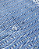 Modern Strip Kolay Ütülenir Çift Kişilik Nevresim Takımı 200x220 cm Mavi