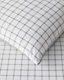 Simple Checks Kolay Ütülenir Çift Kişilik Nevresim Takımı 200x220 cm Gri