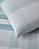 Modern Check Pamuklu Tek Kişilik Nevresim Seti 160x220 cm Yeşil