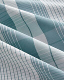 Modern Check Pamuklu Tek Kişilik Nevresim Seti 160x220 cm Yeşil