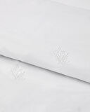 Royal Leafage Nakışlı Pamuk Çift Kişilik Nevresim Takımı 200x220 cm Beyaz