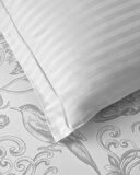 Dainty Bird Pamuk Saten King Size Nevresim Takımı 240x220 cm Gümüş