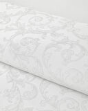 Royal Scroll Jakarlı Pamuk Saten Çift Kişilik Nevresim Takımı 200x220 cm Beyaz
