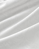Royal Scroll Jakarlı Pamuk Saten Çift Kişilik Nevresim Takımı 200x220 cm Beyaz